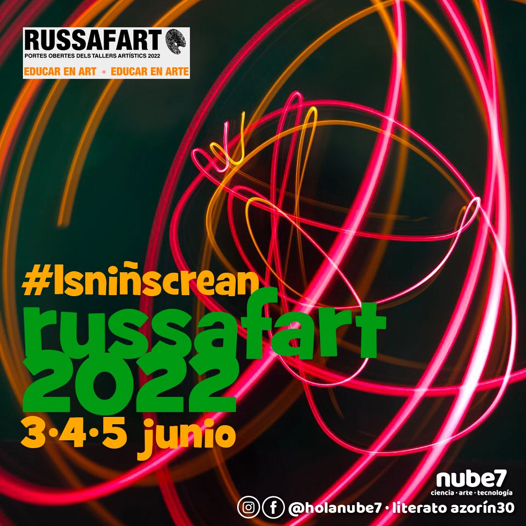 holanube7's tweet photo. #Russafart 2022 Portes Obertes, este #festival urbano dedicado al #arte y la #cultura presentará su séptima edición los días 3, 4 y 5 de junio.Esperamos que nos visitéis y descubráis #lsniñscrean https://t.co/GnXw9tG6Tv
