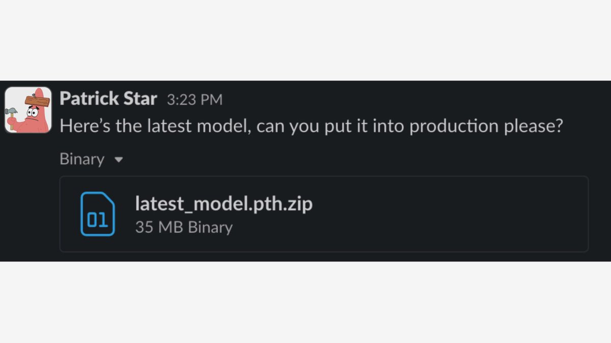 What is a Model Registry and why is it useful for ML teams?

In short, it's a way for the ML world to move beyond sharing models over Slack.

1/3