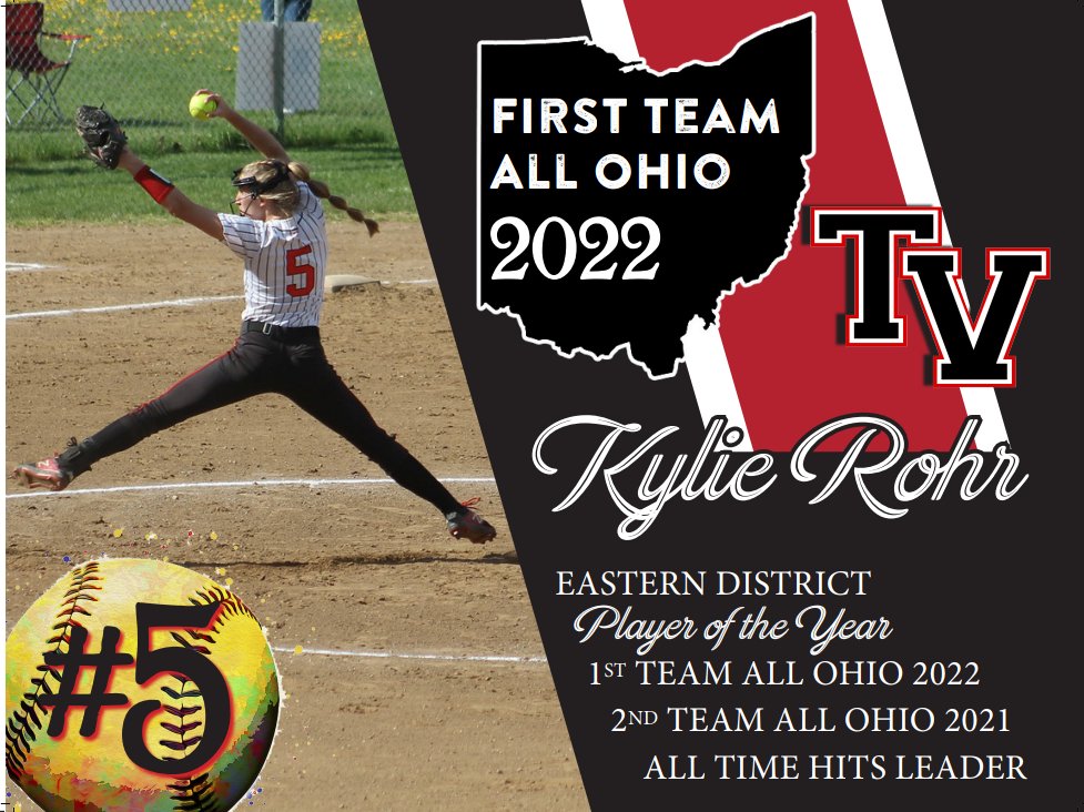 🚨🚨All Ohio 🚨🚨

Eastern District Player of the Year
1st Team All Ohio

Kylie Rohr was dominant all year in batters box and in the pitching circle this year.

Congrats Kylie on a record breaking season.