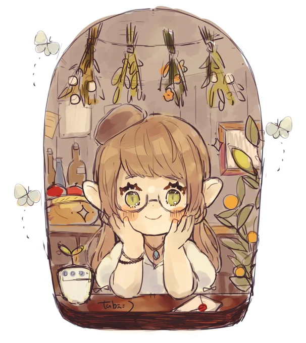 窓から🪟
#FF14イラスト #FF14art 