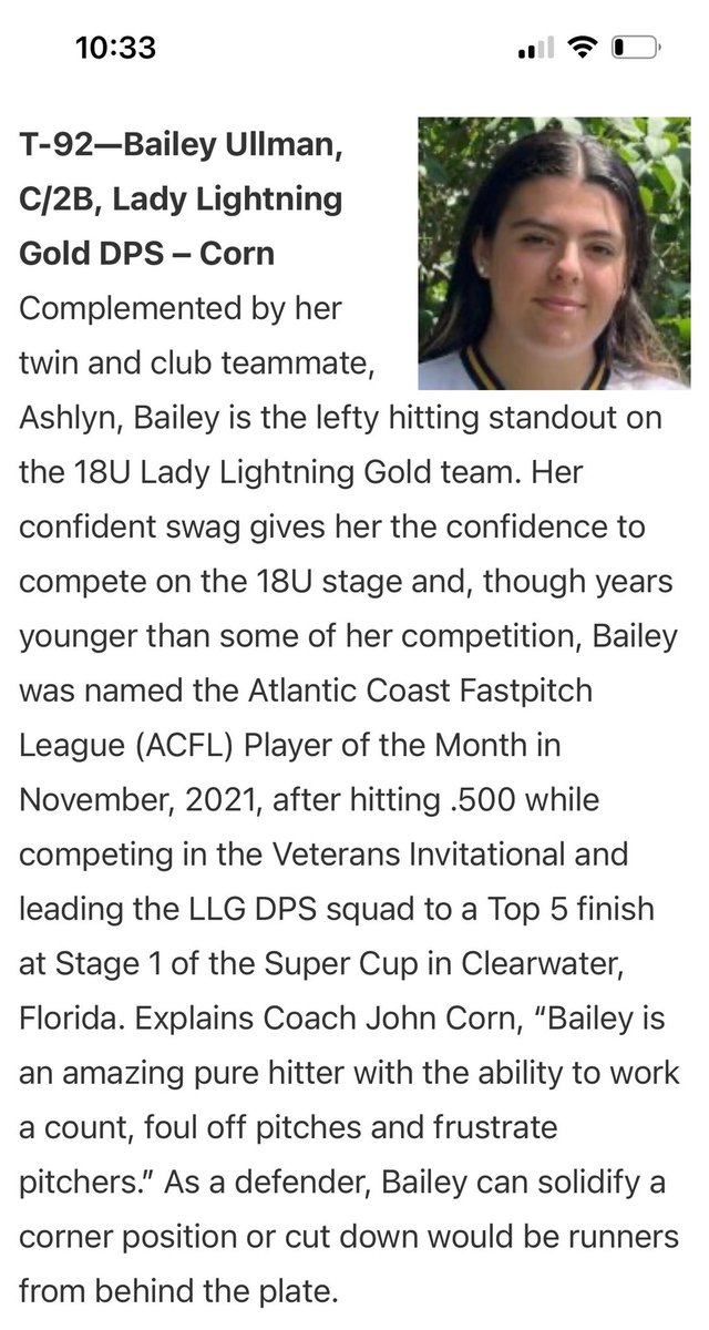 Bailey_8_'s tweet photo. Glad to say that I am ranked top 100🥳 Never done anything like this before but I’m glad I have the opportunities I do now, Thank you!❤️@UACoachMurphy @LLGCOACH @thealliancefp @KarenWeekly @UGACoachTony #getstruck⚡️ https://t.co/pZIU9F3n66