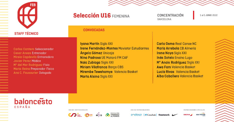BaloncestoESP's tweet photo. 🚨 OFICIAL | Las LISTAS de la #U16M 🇪🇸 y #U16F 🇪🇸 para la preparación de sus futuros compromisos.

#SomosEquipo
