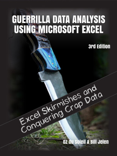 MrExcel's tweet image. I learned a lot from @OzExcel while collaborating on this 3rd edition of Guerrilla Data Analysis Using Microsoft Excel. Before the print edition hits the shelves, you can buy the PDF now. mrexcel.com/products/guerr…