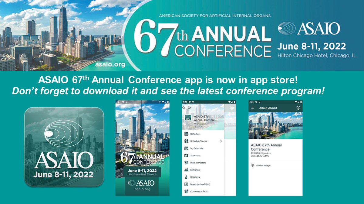 ASAIO8's tweet photo. ASAIO Annual Conference is approaching! Download the mobile app today!
#ASAIO2022 #ASAIO #ASAIOfyi https://t.co/WqifhWftVI https://t.co/rXaxasVJuL