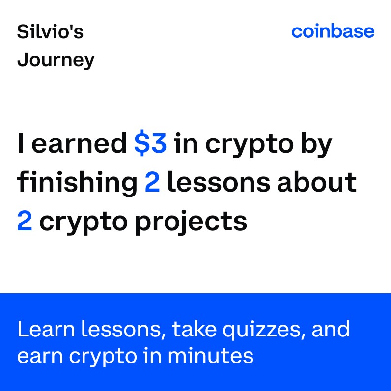 I've earned $3 so far by learning about crypto on <a href="/Coinbase/">Coinbase 🛡️</a>. See how much you can earn at: coinbase.com/earn?utm_campa…