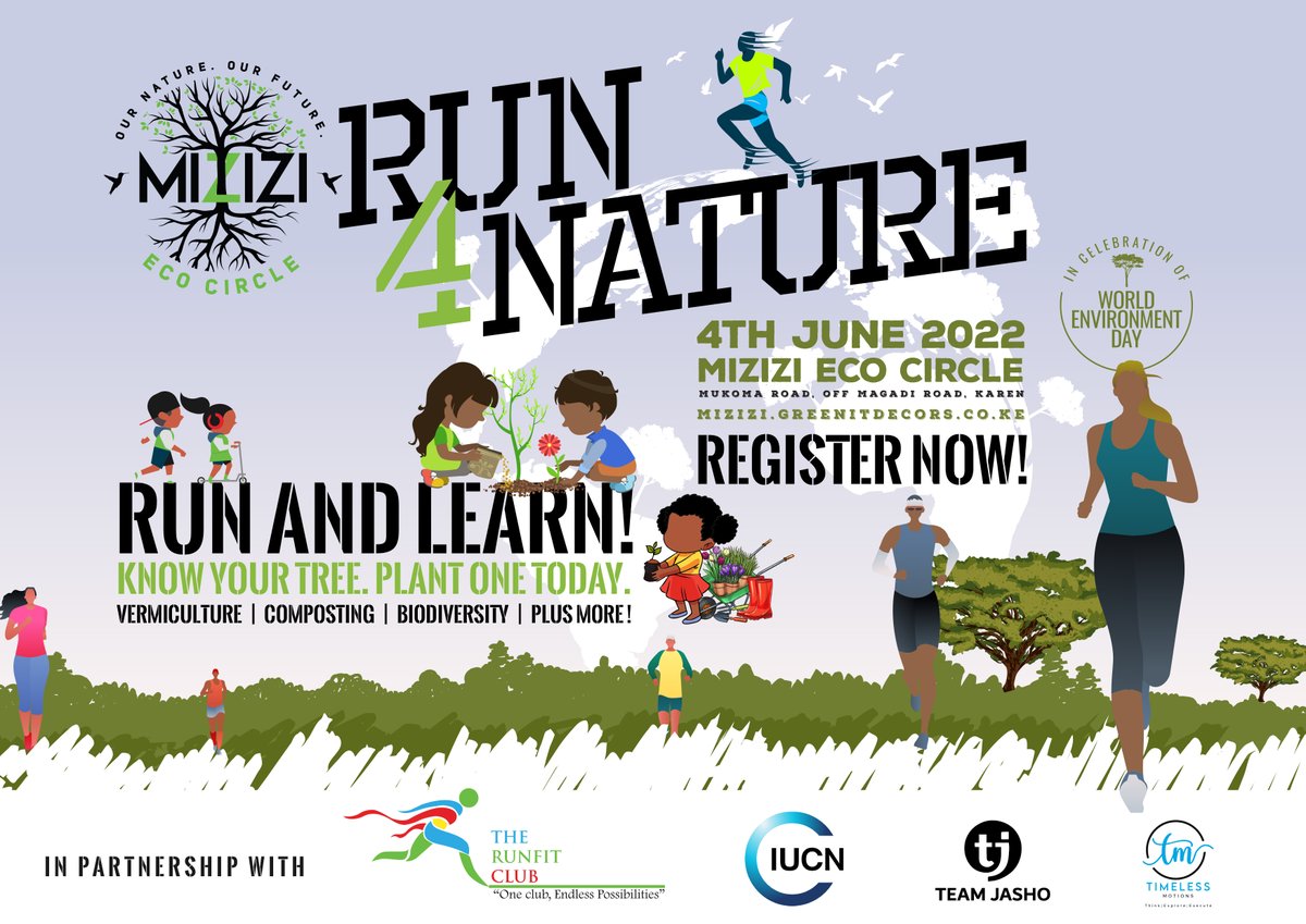 IucnE's tweet photo. ❗️ATTENTION❗️
In Celebration of World Environment Day, @IucnE together with @greenitdecors invite you for a run #Run4Nature happening on the 4th of June 2022 at Mizizi Eco Circle. Starting at 6:00am
Cost: Ksh. 1,000/-
Registration Open Here👇
https://t.co/E0uVl3lY9N https://t.co/GmihPMpDJA