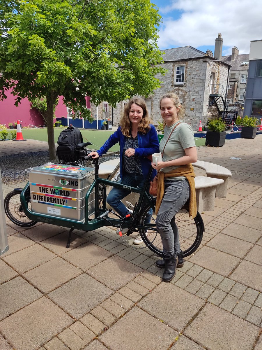 Great to see @BobbyMc2014 at @DouglasSt_CCFET as part of the @devperspectives #SDGRoadshow2022! 

Friends from @headhandheart1 were also there to support with their cargo bike too!

Best of luck on the next leg of the journey to Clonakilty ☘️ 

#SDGs #Bikes #AdultEducation