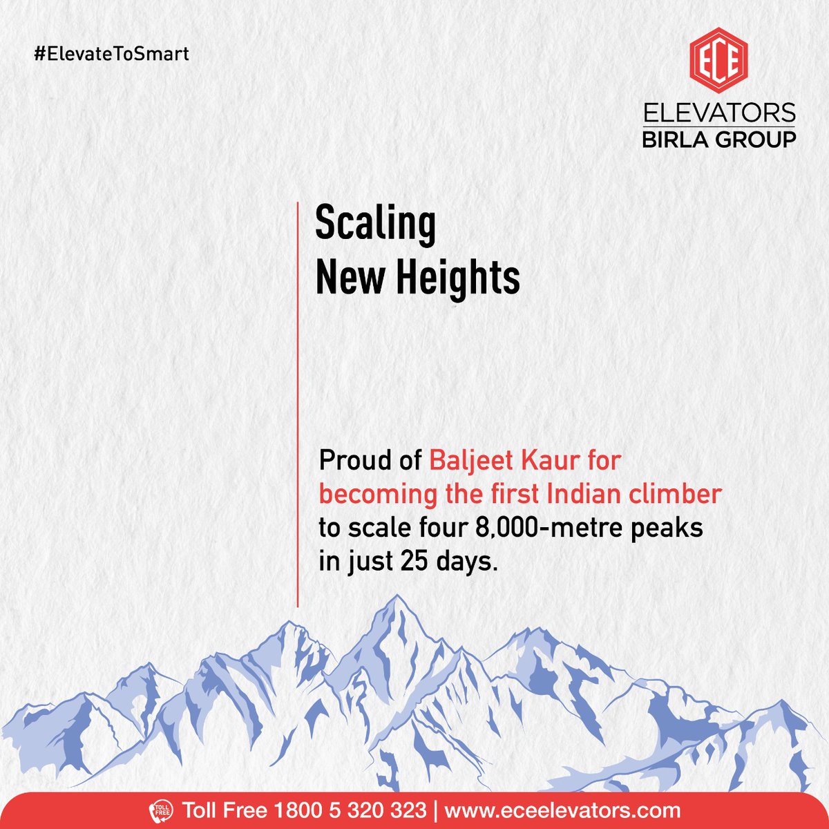 BirlaElevators's tweet photo. Nothing is impossible when one is determined enough to accept the challenge. Congratulations #BaljeetKaur for breaking the barrier and making us proud.
.
.
#ECE #SmartECEElevator #ElevateToSmart #ECEElevators #SmartElevators https://t.co/GXIPcMWs7g