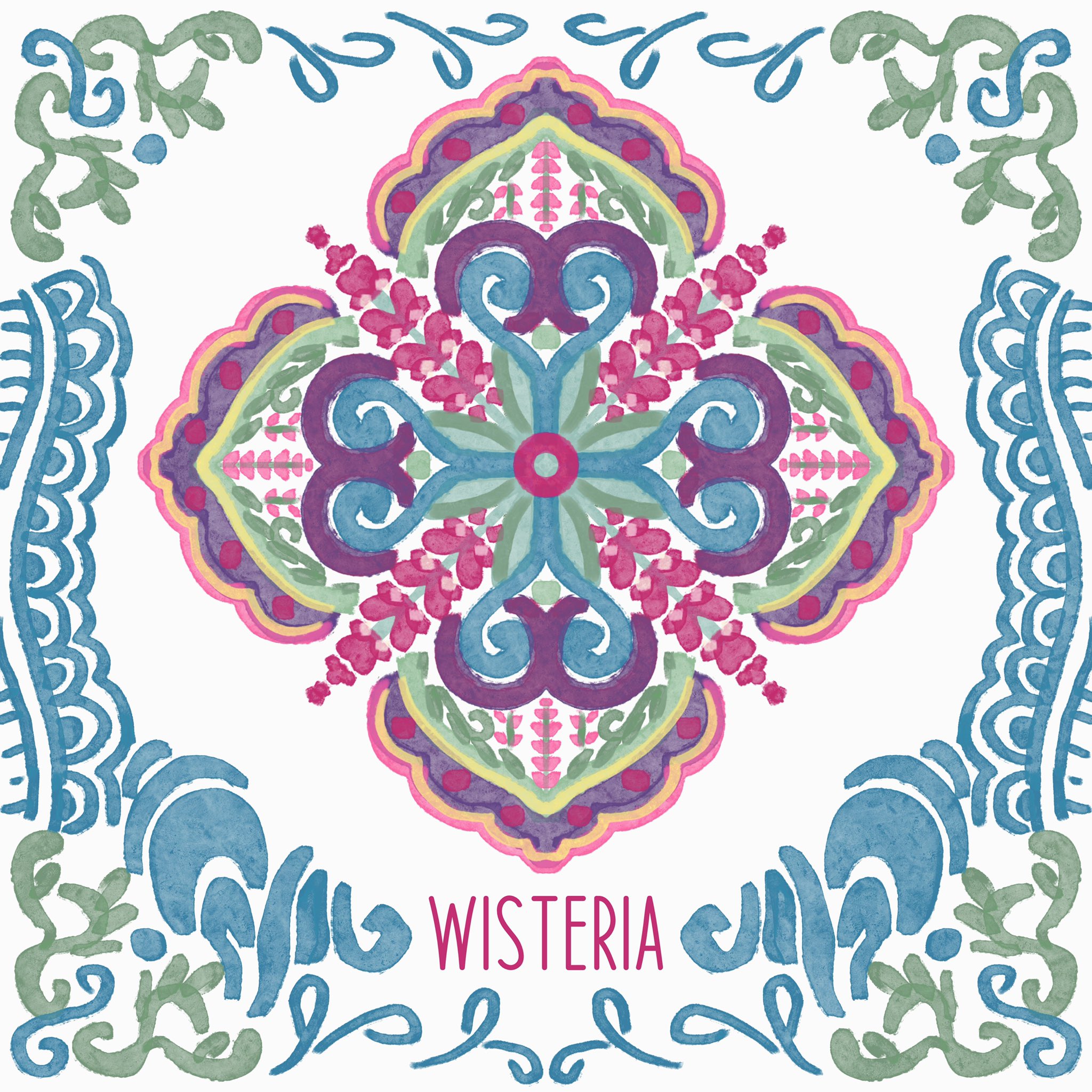 Yamato 2gou A K A Kirimi はーい こちらは大体デイリー曼荼羅ちゃん 藤の花モチーフ 今回からゼンタングルの練習も兼ねていきたいと思うので枠とかパターンを描いてくよ イラスト Illustration Mandala マンダラ T Co