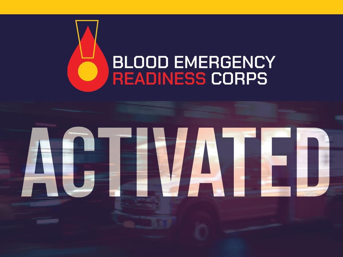 The Blood Emergency Readiness Corps is being activated to support the blood needs for those impacted by the school shooting yesterday in Uvalde, Texas.
