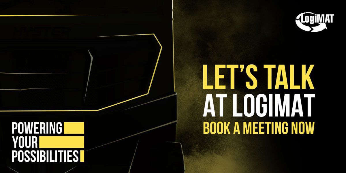 HysterEurope's tweet image. It’s nearly time for LogiMAT 2022. Don’t miss the preview of the new scalable Hyster lift truck series at stand C10 in Hall 10. Click here to arrange to see Hyster at the show, from 31 May - 2 June. loom.ly/FVKXGEo #hyster #poweringyourpossibilities #LogiMAT22 #forklift