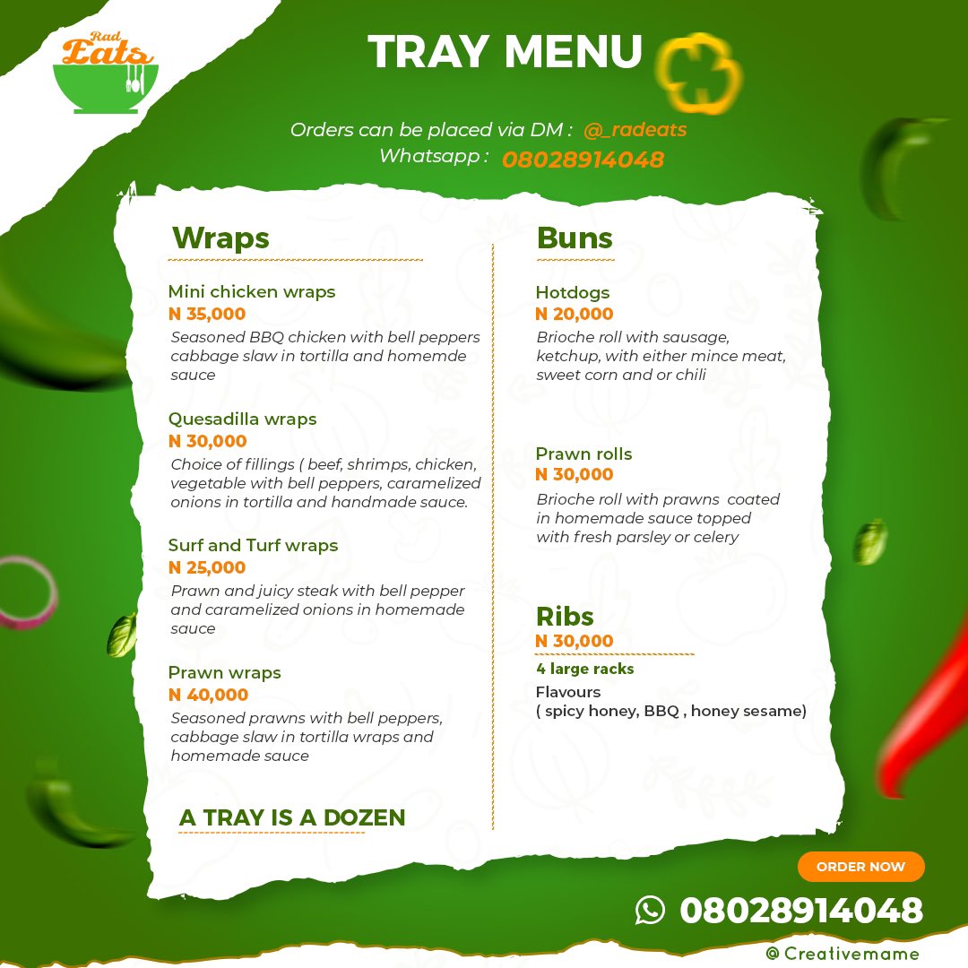 CreativeMame's tweet photo. I promised to post the final work here
Here it is 💜😌
#foodmenu #web3lady #web3job #flyerdesign #GraphicDesign #creativemame #techgirl #ibadantech #fooddesign 

Kindly patronize my client 🤲🏾 https://t.co/hf6EWRZZSE