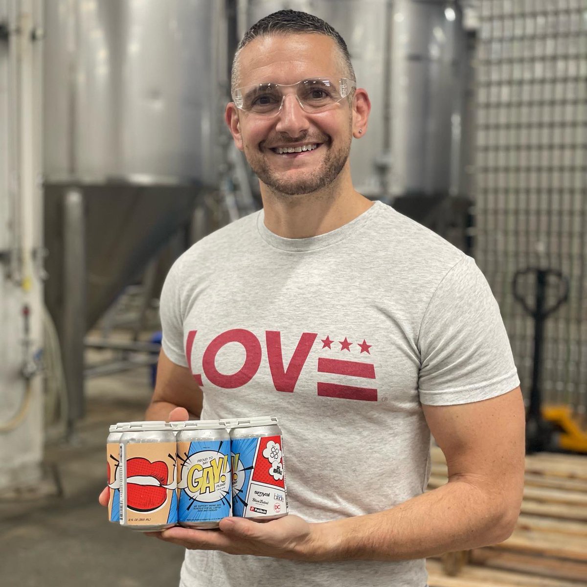 WashBlade's tweet photo. We are #ProudToSayGay! Our annual #PridePils can with @dcbrau was canned yesterday. Design by @DistrictCoop π³οΈβππ³οΈββ§οΈ
Be the first person to get it next Thursday (June 2nd) at @DachaDC Navy Yard from 6-11PM! https://t.co/xtbJf0HWXG