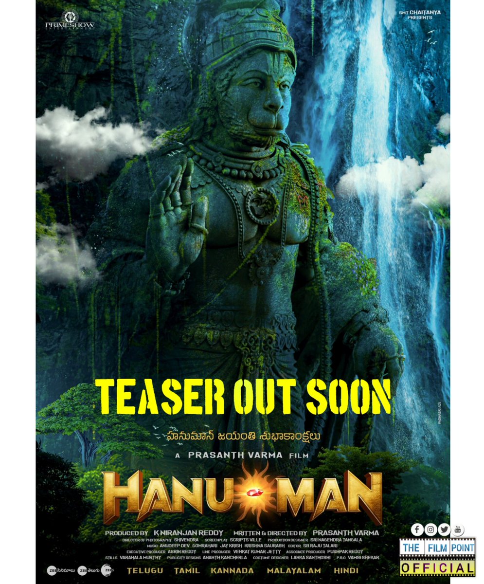 TheFilmPointOf1's tweet photo. The Teaser Of First Most Anticipated PAN Indian Original  Superhero Film #Hanuman Out Soon.💥🌟
For The First Time In #IndianCinema With Different Concept.

#Hanuman #HappyHanumanJayanti #PanIndianSuperhero #TejaSajja #PrashanthVerma #IndianFilmIndustry #TheFilmPoint https://t.co/mmBnqQ1tRY