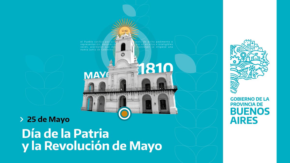 Kicillofok's tweet photo. En un nuevo aniversario de la Revolución de Mayo recordamos la gesta que liberó a nuestro pueblo y levantamos bien altas las banderas de la igualdad y la solidaridad para seguir construyendo un país y una provincia más justos y soberanos.

¡Viva la Patria! ✌🏻 https://t.co/YVo7Lz2pYy