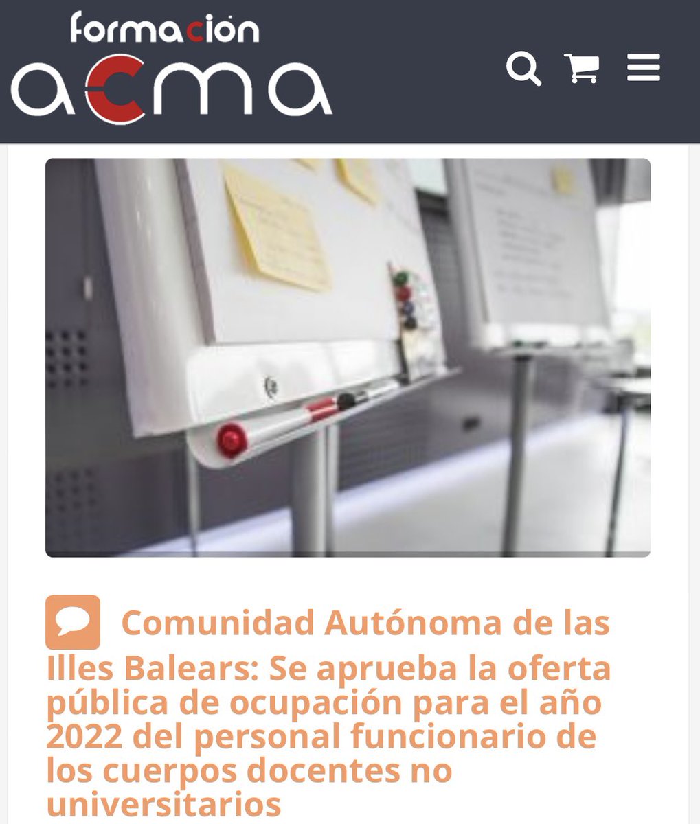AcmaDocentes's tweet photo. COMUNIDAD AUTÓNOMA DE LAS ILLES BALEARS

Oferta de Empleo Público: 2.554 plazas, distribuidas por especialidades.

🗞 Publicación: BOIB Núm. 67 24 de mayo de 2022

Consulta la noticia completa en la web:

🖥https://t.co/awXZiahJSX

#opedocente https://t.co/zAteFkjKE1