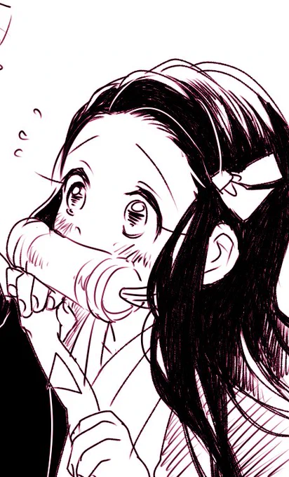 途中で放置されてたねずこちゃん🤔(隣に顔の描かれてないぜんいつがいる) 