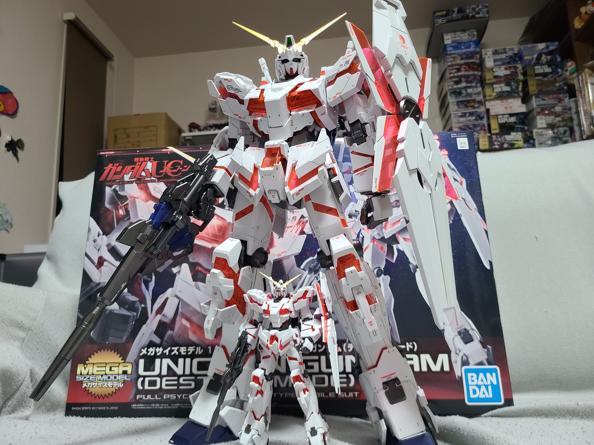 Haruka Megaサイズ ユニコーンガンダム デストロイモード 完成しました いっぱい画像貼ってくう ガンプラ T Co Ufzsbkivax Twitter