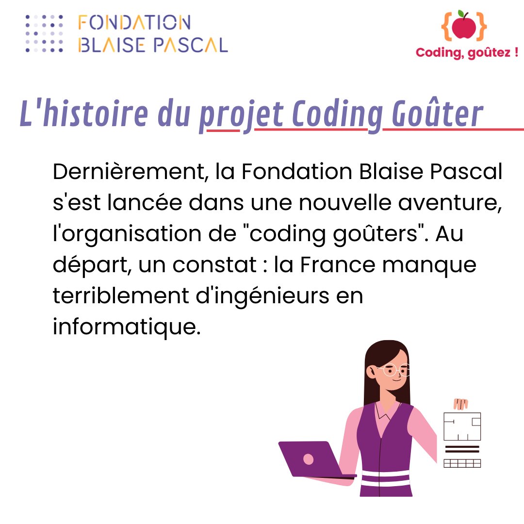 FondBPascal's tweet image. Voici comment nous avons décidé de nous lancer dans le projet #CodingGoûter avec @CompagnieDuCode, @classcode_fr, Planète sciences Aura, @Exploradome et A.R.T.S ! 🍎💻
Notre page de don : lnkd.in/eKrE63T9
#coding #fundraising #informatique