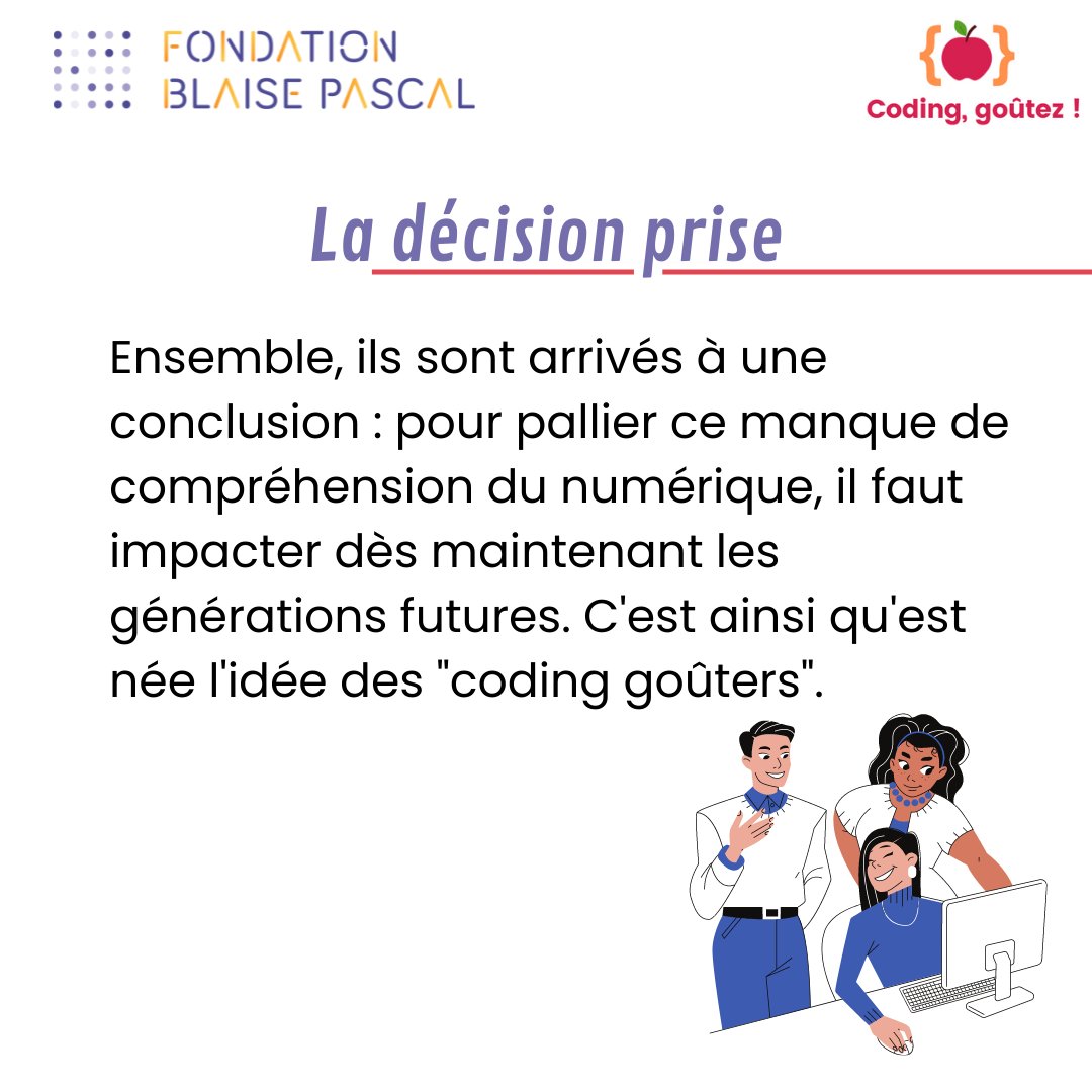 FondBPascal's tweet image. Voici comment nous avons décidé de nous lancer dans le projet #CodingGoûter avec @CompagnieDuCode, @classcode_fr, Planète sciences Aura, @Exploradome et A.R.T.S ! 🍎💻
Notre page de don : lnkd.in/eKrE63T9
#coding #fundraising #informatique