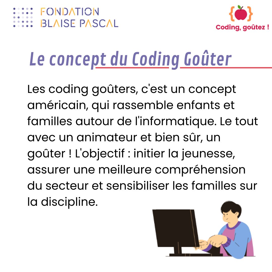 FondBPascal's tweet image. Voici comment nous avons décidé de nous lancer dans le projet #CodingGoûter avec @CompagnieDuCode, @classcode_fr, Planète sciences Aura, @Exploradome et A.R.T.S ! 🍎💻
Notre page de don : lnkd.in/eKrE63T9
#coding #fundraising #informatique