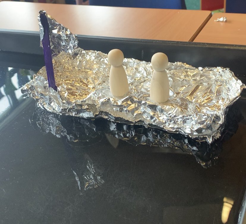 AlisonStewart91's tweet photo. We learned what a raft was this week and some of the class wanted to make their own. Lots of different approaches to design, create and test these. So far we have noticed “big ones float for longer” and “walls keep water out”. @Clerkhillschool #childled #STEMeducation #playbased https://t.co/JQ7OmdaIHt