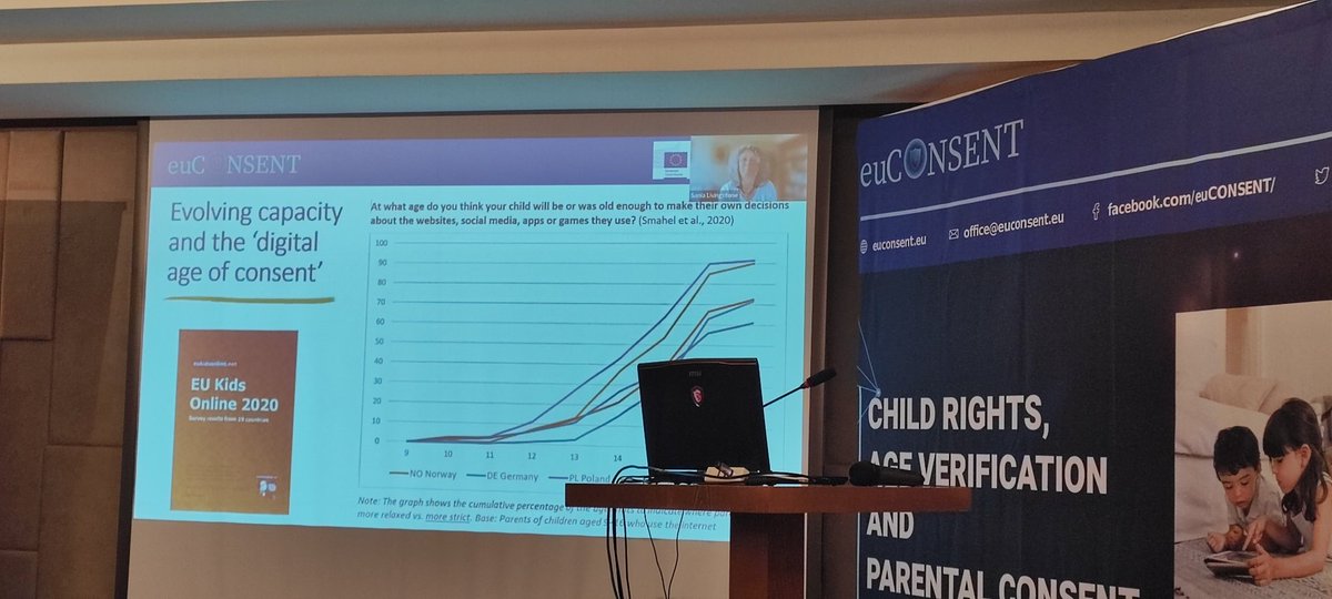 #euConsent  - question: "At what age do you think your child will be old enough to make their own decisions about the website, social media, apps or games they use?" Very interesting answer and analysis from 
<a href="/Livingstone_S/">Sonia Livingstone</a>