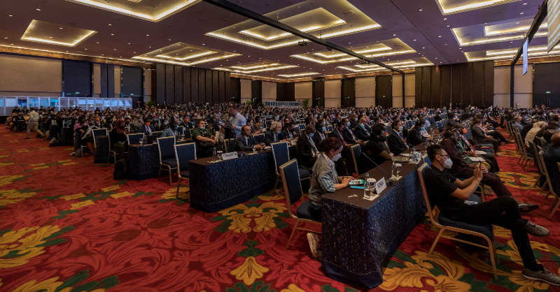 UNDRR's tweet photo. The official programme of #GPDRR2022 kicked off today! In the next 3 days, we'll aim to #DRR forward-looking, with an eye to the best policies to move from #RiskToResilience and to #StopTheSpiral of self-destruction.