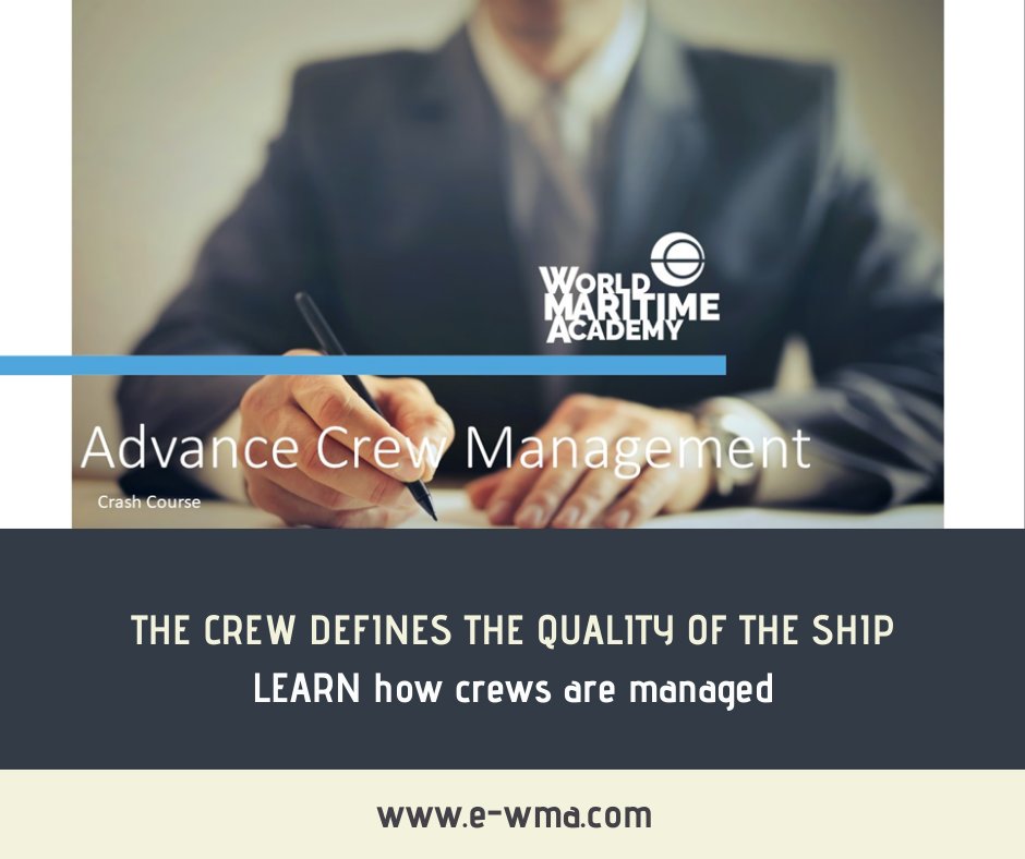 'The crew defines the quality fo the ship.' WMA

Crash Course on Advance Crew Management