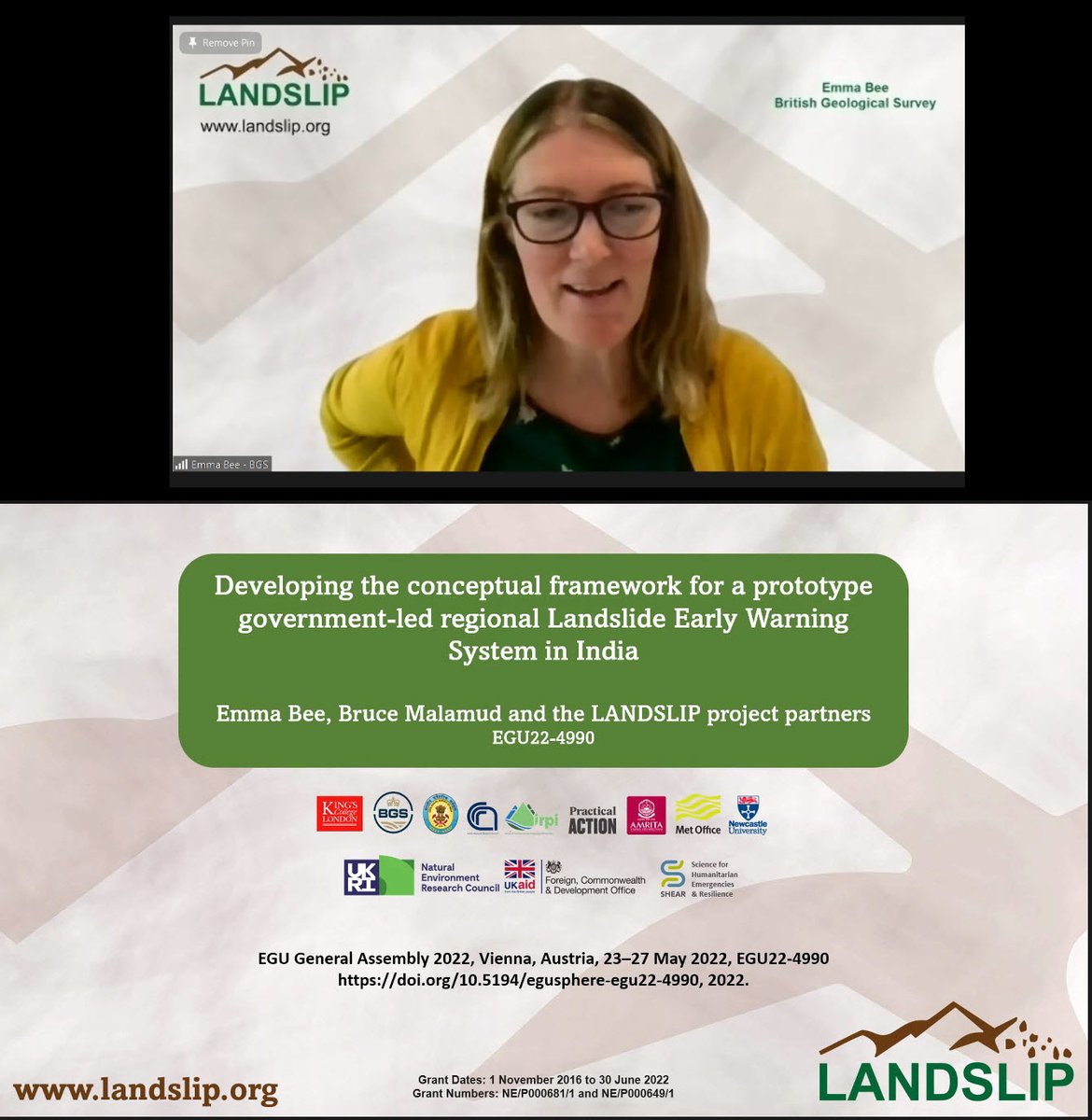 LANDSLIP (@landslip_nerc) on Twitter photo Emma Bee just presented at #EGU22 joint presentation for the LANDSLIP consortium on "Developing the conceptual framework for a prototype government-led regional landslide early warning system in India". @BusyWorkerBee <a href="/BGSLandslides/">BGS Landslides</a> #India <a href="/BruceDMalamud/">Bruce D Malamud</a> <a href="/SHEAR_Programme/">SHEAR</a> Emma Bee just presented at #EGU22 joint presentation for the LANDSLIP consortium on "Developing the conceptual framework for a prototype government-led regional landslide early warning system in India". @BusyWorkerBee <a href="/BGSLandslides/">BGS Landslides</a> #India <a href="/BruceDMalamud/">Bruce D Malamud</a> <a href="/SHEAR_Programme/">SHEAR</a>