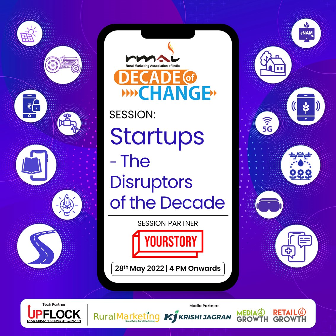 rmai_tweet's tweet photo. #DecadeofChange: Join us this Saturday for upcoming session in the series focused on how over the past decade #startups has been disrupting & redefining #rural India.
#SessionPartner: @YourStoryCo
#RegisterNow: https://t.co/AM2UXQGClx
#rmai #ruralindia #startupindia #yourstory https://t.co/aoUEgKn69X