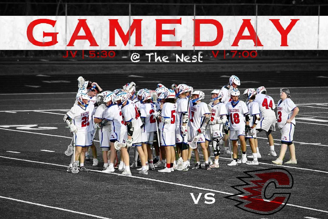ahsboyslax's tweet photo. Falcons host Centennial in the final game of the regular season. #Gameday #FlyAbove #BridsofPrey #MNLacrosse https://t.co/56F24wlyWc