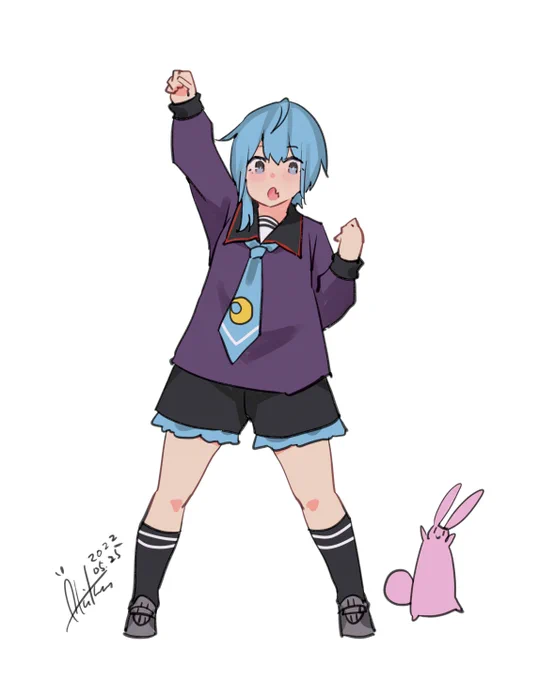 水無月『今日も元気でいこー!』
#艦これ版深夜の真剣お絵描き60分一本勝負
#艦これ版真剣お絵描き60分一本勝負_20220525
#艦これ #水無月 