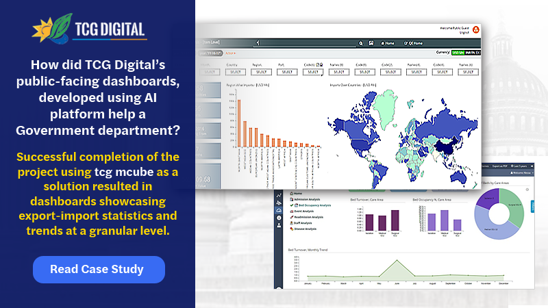 Want to know how TCG Digital helped a Commerce Ministry by designing public-facing dashboards to showcase export-import trends across different commodities, regions, months, and ports?
Check this link lnkd.in/dS5a_Z3h
#ai #analytics #governmentprojects #digital #tcgmcube