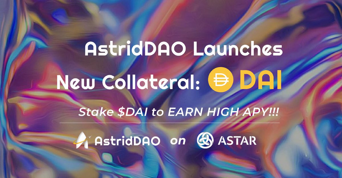 AstridDAO's tweet photo. Hello Astridians 👾

We are so excited to announce AstridDAO's next collateral - $DAI! 🚀

By the end of the week, you will be able to use $DAI as collateral to borrow $BAI! 🔥

Check the $DAI transfer and deposit tutorial 👇
https://t.co/523rwgGqvj https://t.co/eceFFui5vb