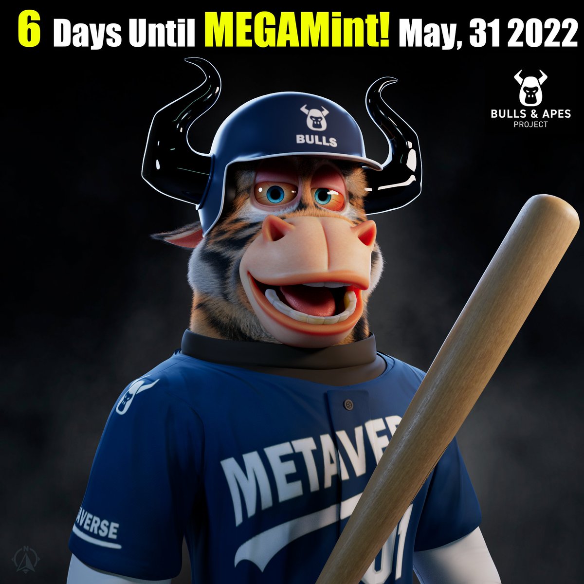 BullsApesProj's tweet photo. BATTER UP❗

#MEGAMintDay is in ONLY 6️⃣ days 

🎉Are you ready to join the #innercircle and  #LiveYourBestLife ❓

👉10 Daily WL Spots Up For Grabs👈

To enter : 
1️⃣ RT + Tag 3 + Follow
2️⃣ Join Discord: https://t.co/vjklDWdsjQ

Check out why everyone is ravin' with #BAP in the🧵 https://t.co/NFKYoAi4HE
