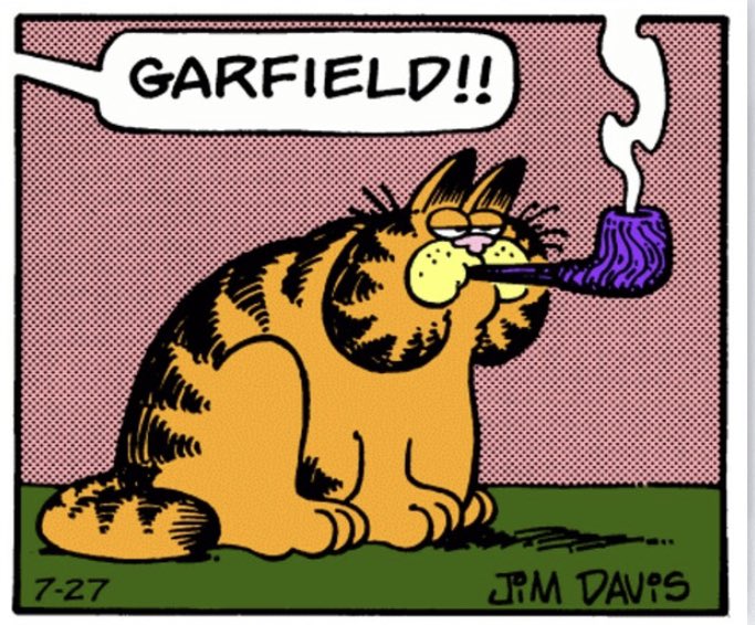 Garfieldlover44's tweet photo. Pipe Garfield!!! (First Comic ever)!!! https://t.co/qr6gXpxVPw