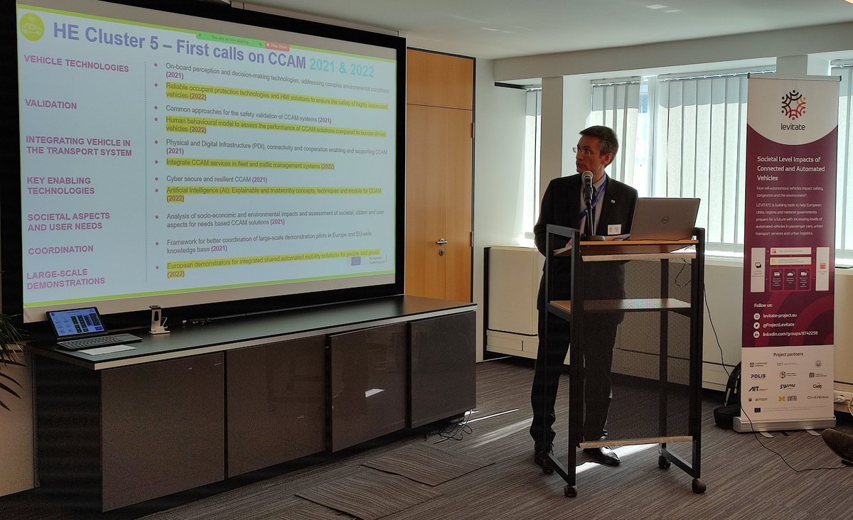 The LEVITATE final conference was opened today by Georgios Sarros, Project Manager at <a href="/cinea_eu/">CINEA 🇪🇺</a>. He presented #CCAM opportunities and frameworks within the EU  🇪🇺