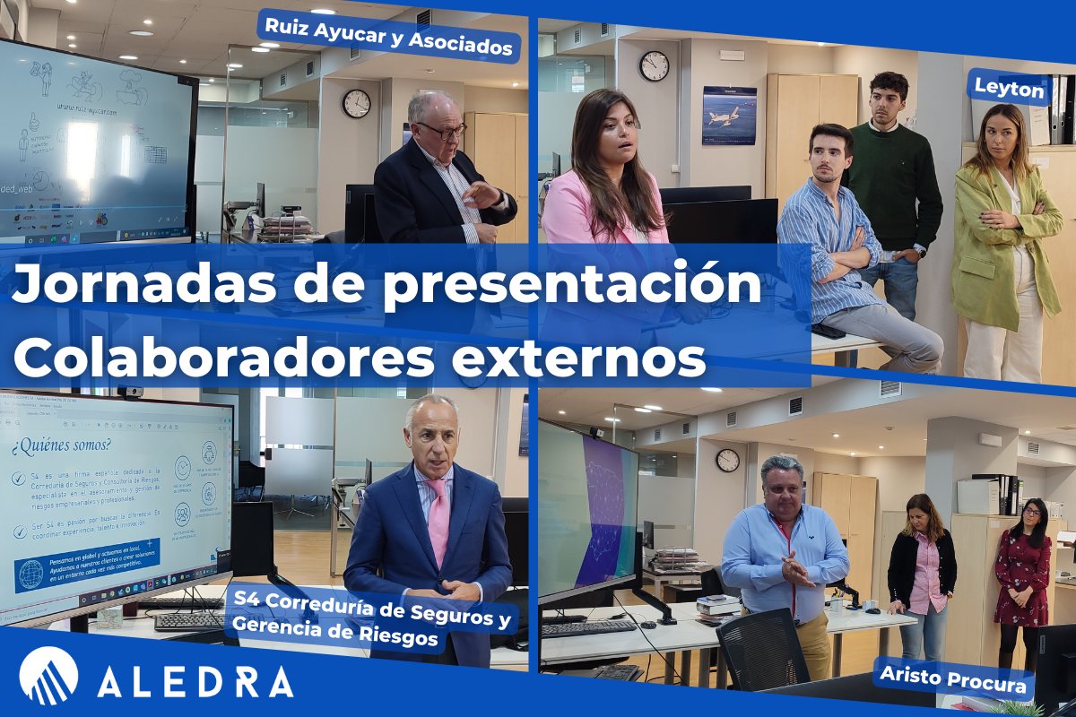 aledralegal's tweet photo. Hace unos días celebramos en nuestras oficinas las jornadas de presentación de colaboradores externos al despacho, donde participaron:

@LeytonIberia, @YAMBO_xl8, @MineryReport, Aristo Procura, S4 Correduría, Ruiz Ayucar &amp; Asociados y Yolanda Sánchez como experta en extranjería. https://t.co/cxGnsZ240C
