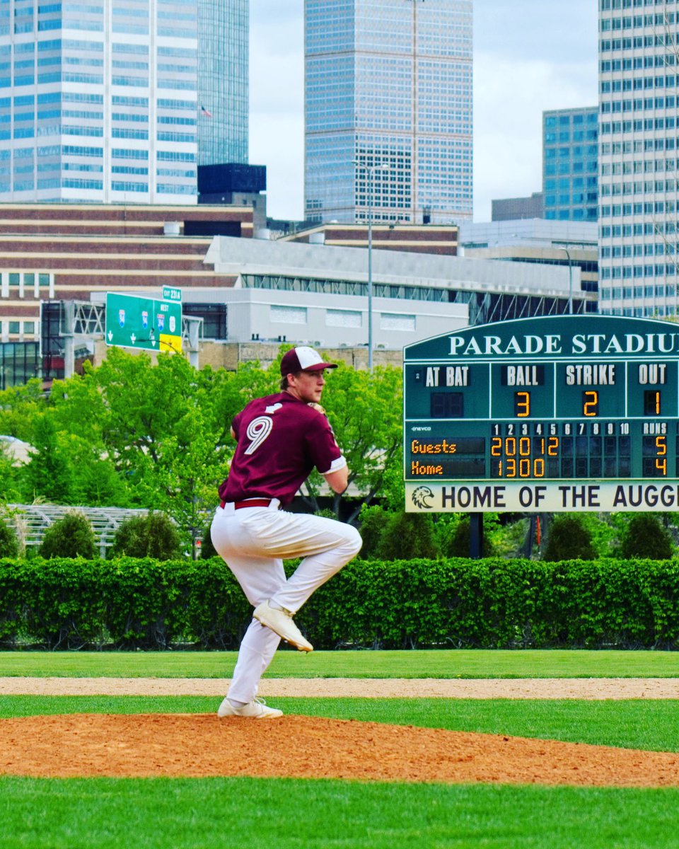 Knights at St. Paul Academy,
4:00pm Thursday
MSHSL Baseball Section 4AA Playoffs round 1.
This guy on the mound. 
Stop by after school/work to support the maroon and yellow fellows.