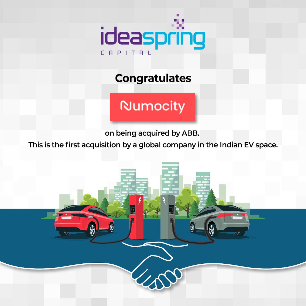 For the first time in the Indian EV industry, ABB, a global company, acquires <a href="/numocity/">numocity</a> after their incredible journey in the EV space. We congratulate them and wish them all the best for what the future holds for them. #ideas #startups #aquisition #ev #innovation