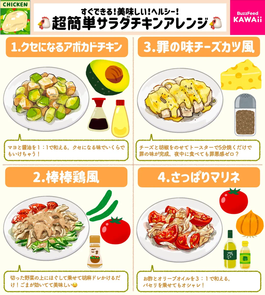カロリーが気になるという人にぴったりそう！「サラダチキン」のアレンジレシピ8選！