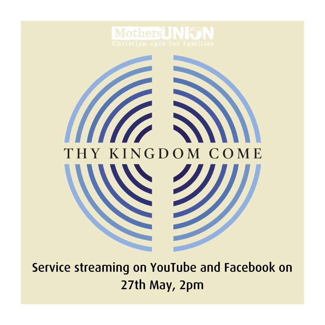 Our #ThyKingdomCome service is streaming on our YouTube and Facebook channels on 27th May, 2pm. Mark the time now so you don't miss it!
<a href="/thykingdom_come/">Thy Kingdom Come</a> 

#PrayTogether #WaveofPrayer #LightUpTheWorld