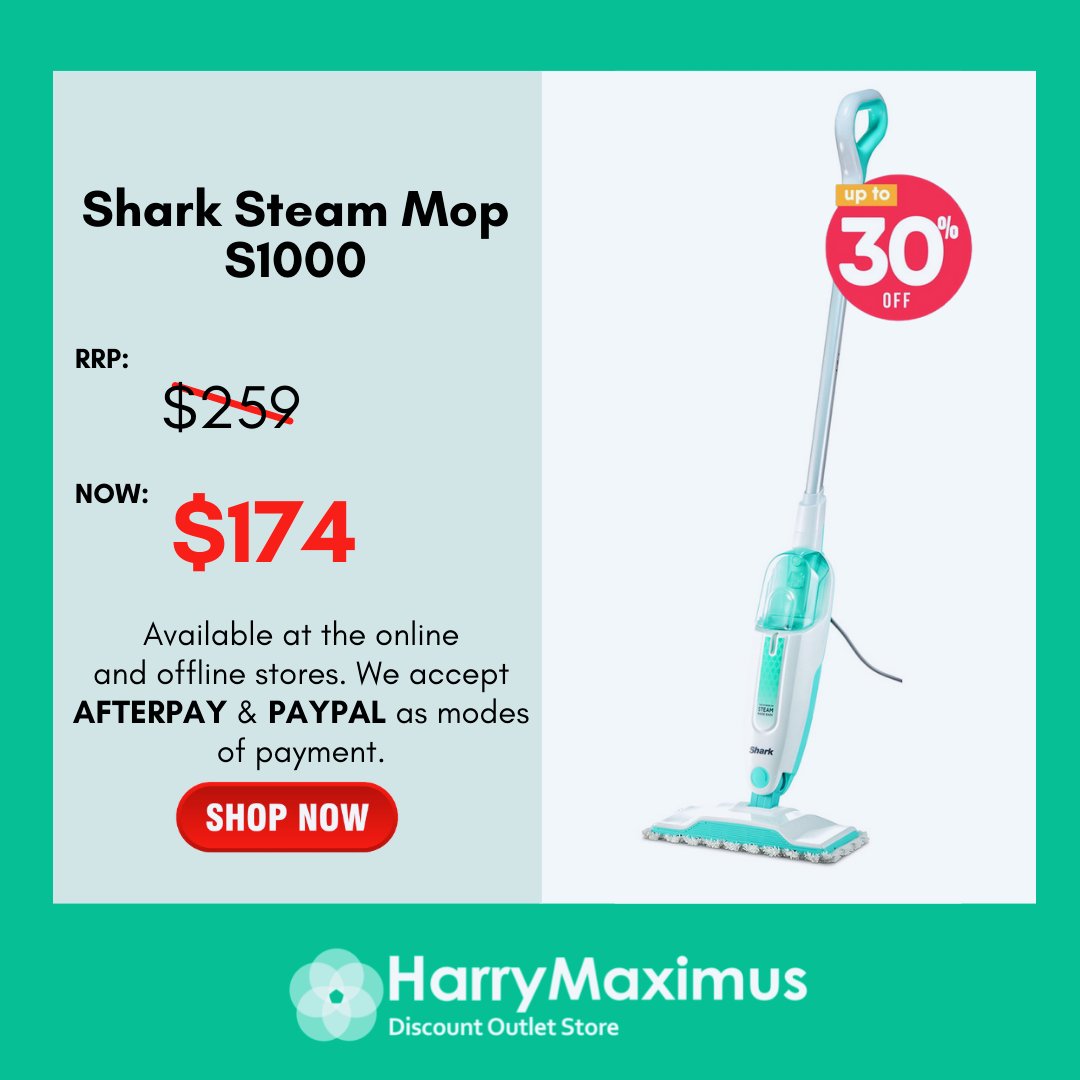 hmoutlet_au's tweet photo. Steam away dirt, dust, grease, grime, and other messes on hard floors with this Shark S1000 Series Electric Steam Cleaner Mop! 💯🤩

🛒Shop Here: https://t.co/P5rfe1prtb\

The Shark Steam Mop is lightweight and maneuverable, allowing you to get into tight spaces. 😎🥰 https://t.co/J7uMS2IVQg