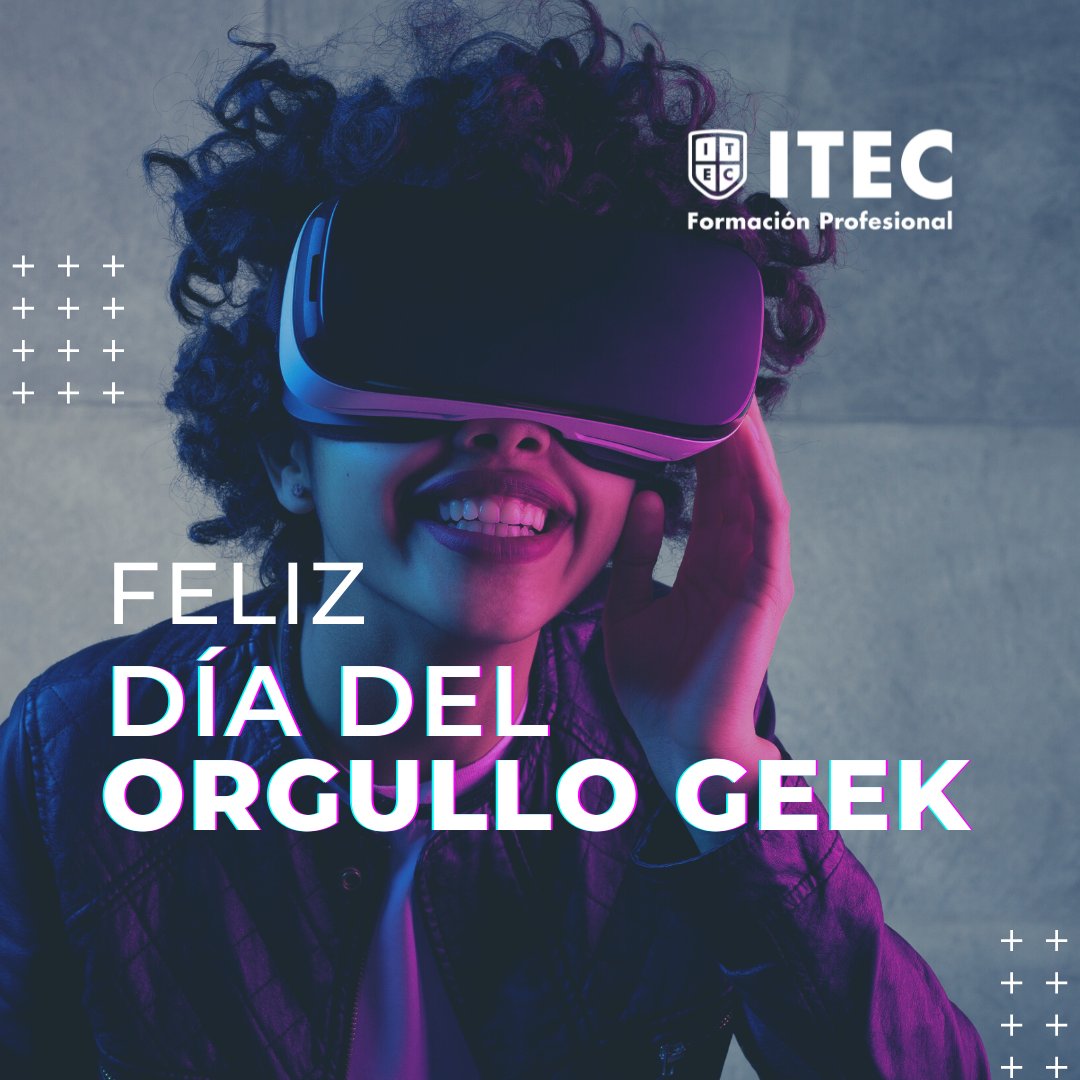 itecfp's tweet photo. ¡Feliz Día del Orgullo Geek! 🥳

La verdad es que todo el mundo es un friki de algo... y quién diga que no, ¡es que no lo sabe todavía!  

#díadelorgulofriki #friki #orgullofriki #díadelorgulogeek #orgullogeek #geek #geeklife https://t.co/yOvghcNk8K