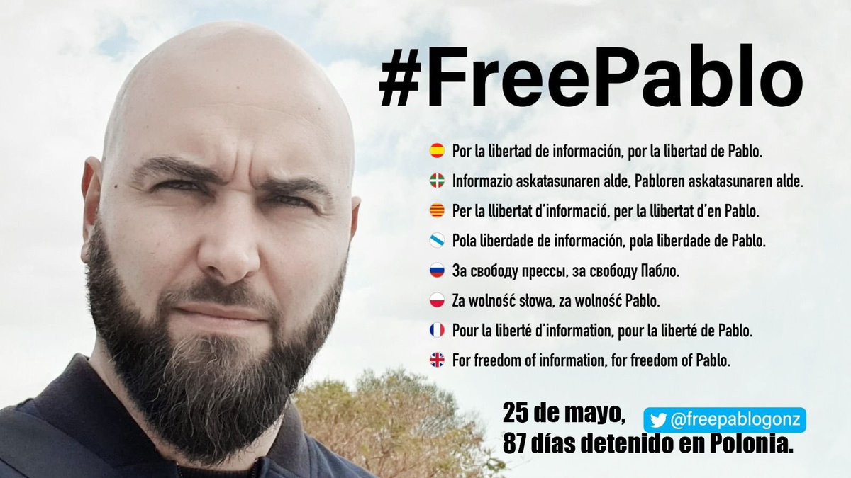 ¿Cómo es posible que el caso de Pablo González no sea TT? 

▶️Las “pruebas irrefutables” contra él fueron desmontadas en 5 minutos.

▶️Ahora, prorrogan otros 3 meses la cárcel para intentar probar lo que no han podido.

▶️Mientras tanto, Pablo no puede contactar con su familia.