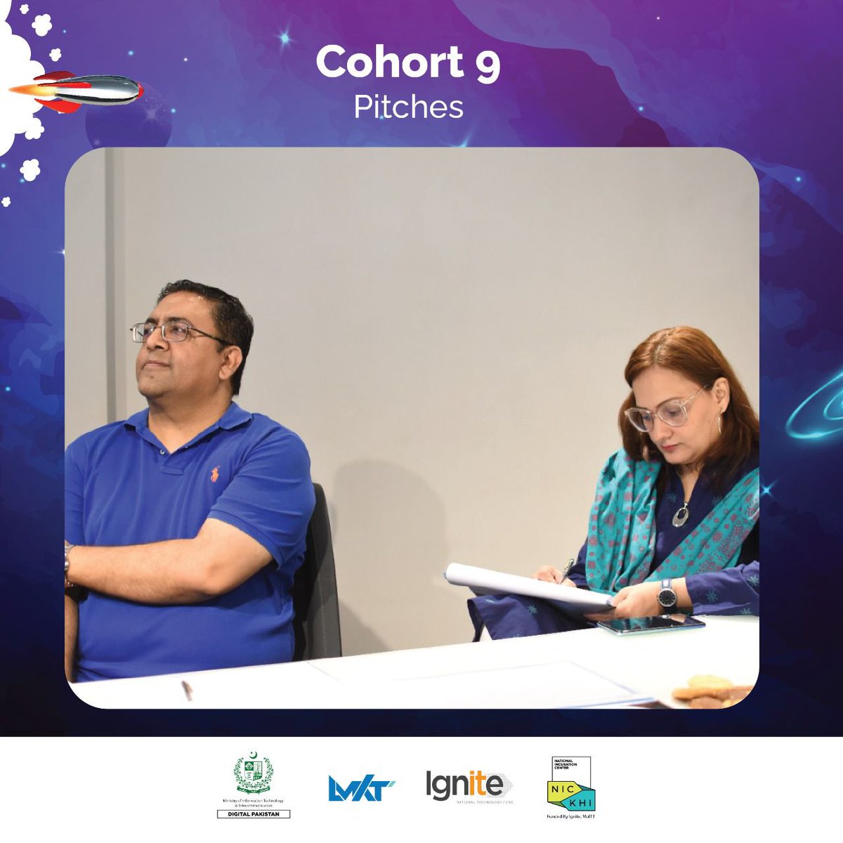 NIC_Karachi's tweet photo. And it's a wrap! We want to thank all the judges and startups that took part in the Cohort 9 Induction Pitching Round. The talent on display was truly inspiring!

We'll be announcing the results soon, stay tuned!

#StartSomething #SayHelloToNICK https://t.co/N697XdSvhM