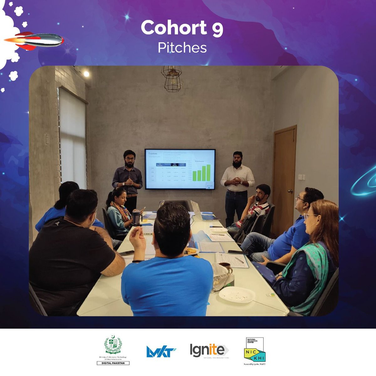 NIC_Karachi's tweet photo. And it's a wrap! We want to thank all the judges and startups that took part in the Cohort 9 Induction Pitching Round. The talent on display was truly inspiring!

We'll be announcing the results soon, stay tuned!

#StartSomething #SayHelloToNICK https://t.co/N697XdSvhM