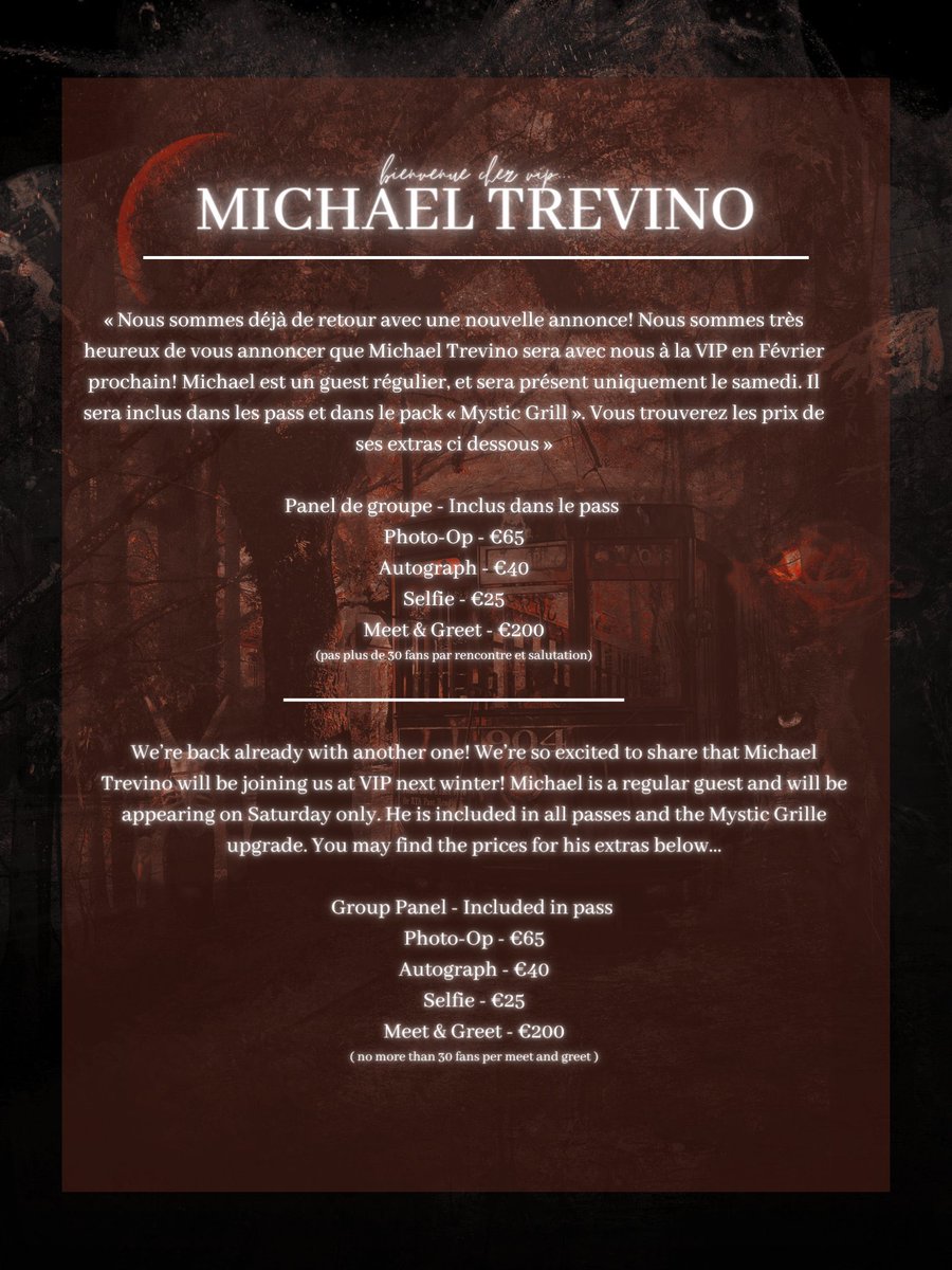 FrConventions's tweet photo. Michael Trevino sera à la #VIPCon organisée par @evolved_events https://t.co/oDkpZPvZbi