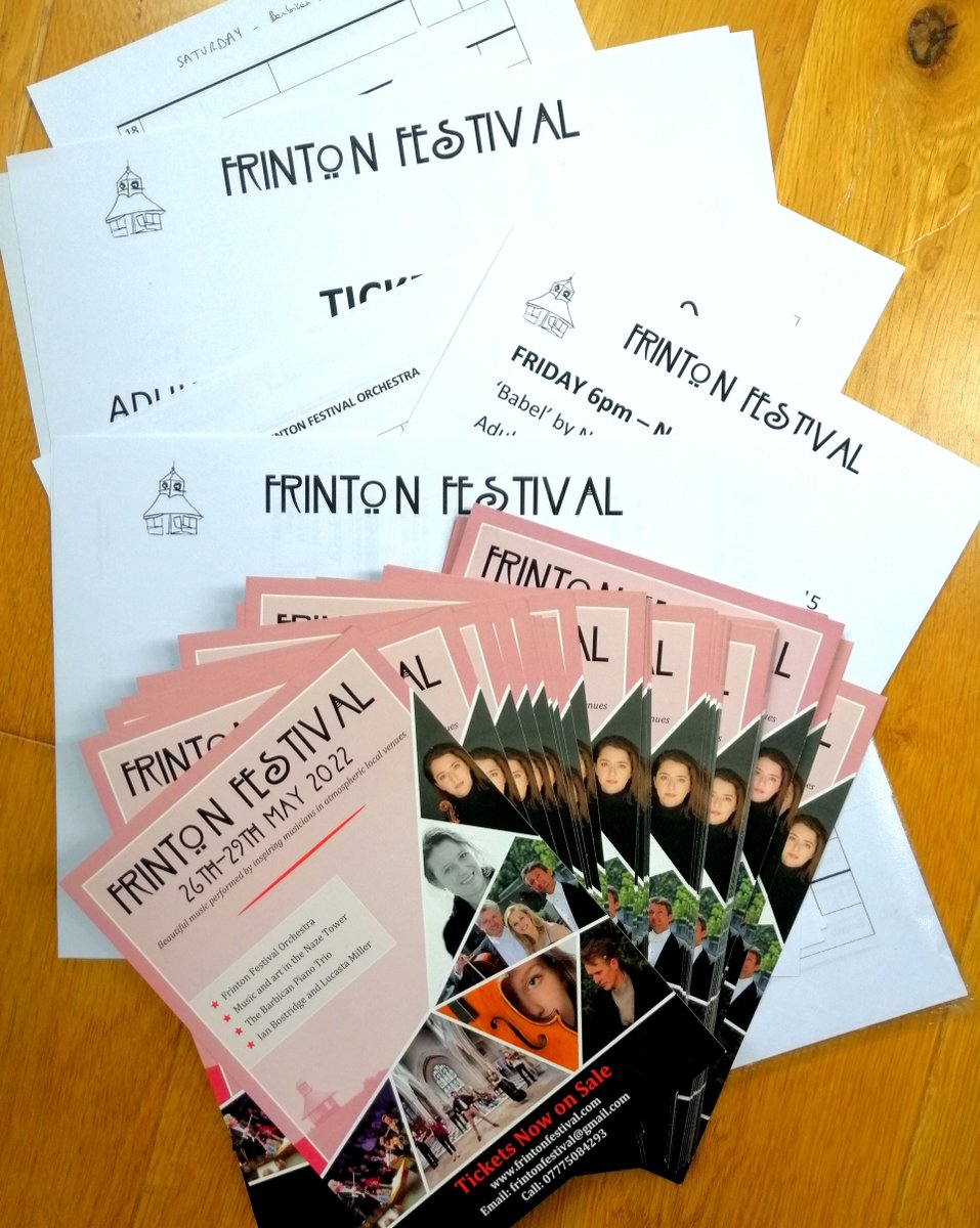 Frinton Festival 2022 starts TOMORROW! 🥳🎶🙌

We can't wait to welcome you all to our wonderful weekend of music-making. And it's not too late to join us! 

See you there? 🤗

<a href="/barbicanpt/">Barbican Piano Trio</a> <a href="/MMilwidskyVln/">Mathilde Milwidsky</a> <a href="/juliusdrake/">Julius Drake</a> <a href="/NazeTower/">Naze Tower</a> @EssexMusicHub <a href="/caxtonbooks/">Caxton Books</a>  

#frinton #tendring